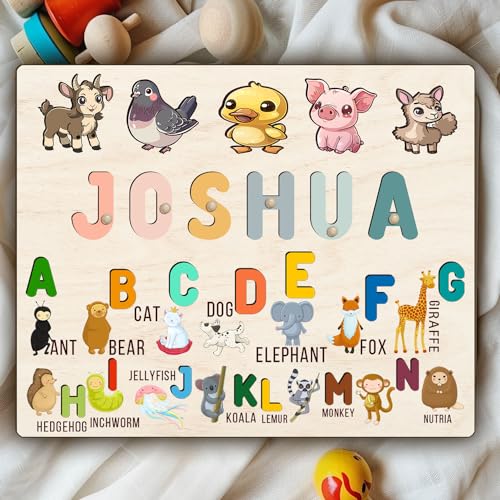 Personalized Wooden Name Puzzles for Toddlers 1-3