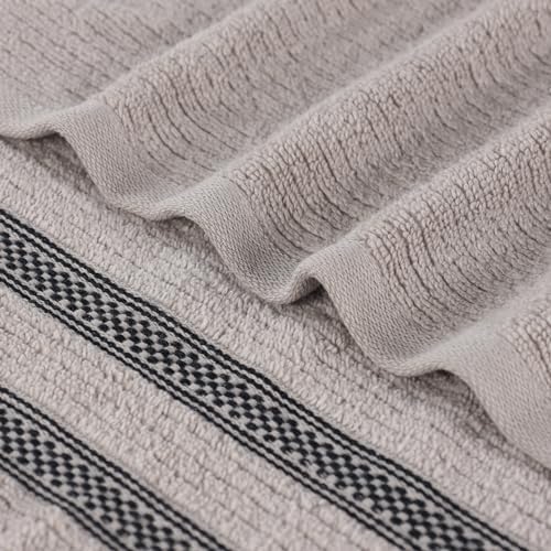 BLUENILEMILLS BNM Zero Twist Cotton Bath Towel Set of 3 Grey