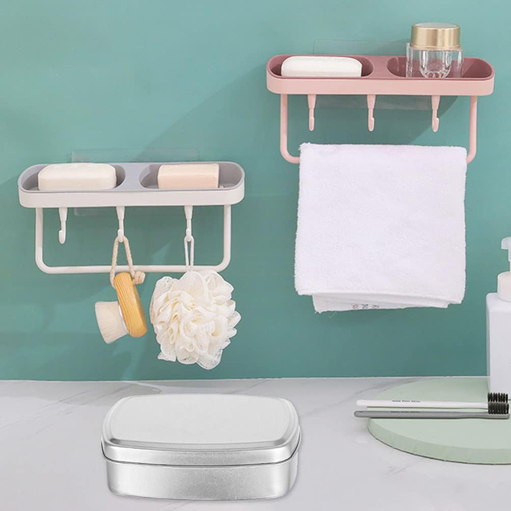 3PCS Aluminum Travel Soap Holder with Leak Proof Lid