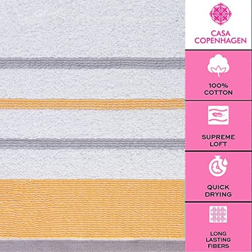 CASA COPENHAGEN White Bay 6 Piece Towel Set