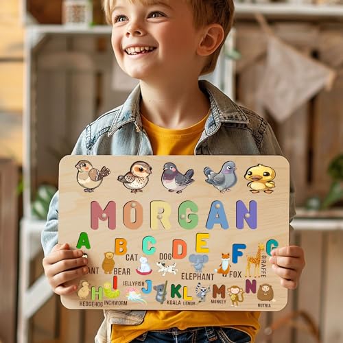 Personalized Wooden Name Puzzle for Kids 1-3 1