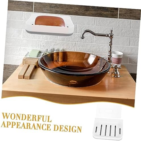 RORPOIR 1set Absorbent Soap Dish Wall Mount Fast Drying Bathroom Holder