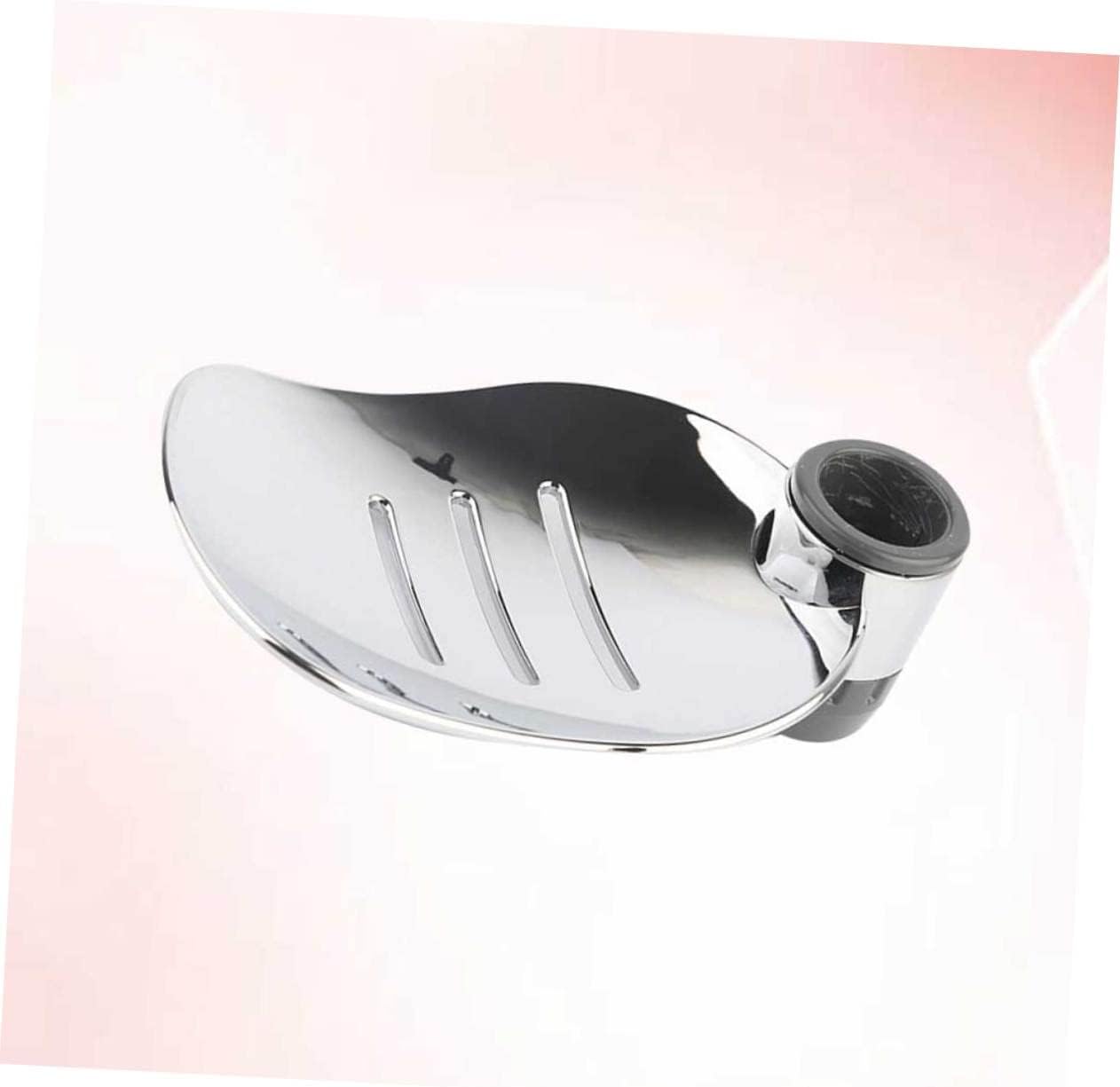 2pcs Silver Soap Holder Hollow Drain Design for Bathroom and Kitchen