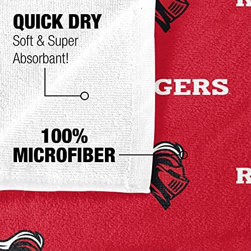 LOGOVISION Rutgers University Bath Towel 30x60 Logo Pattern