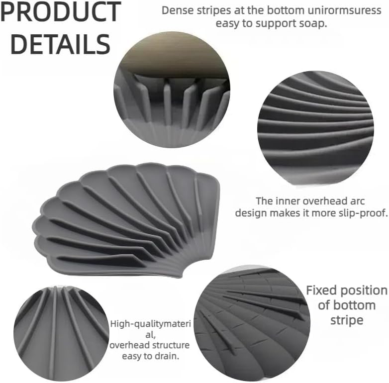 Self-Draining Silicone Soap Box with Anti-Slip Design