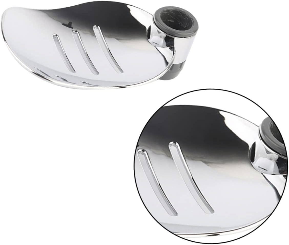 PRETYZOOM 2PCS Abs Soap Dish Rack Silver Drain Strip 25mm