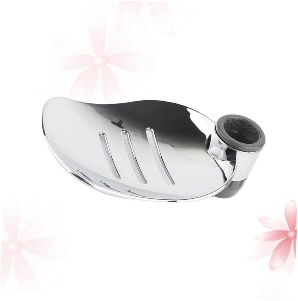 PRETYZOOM 2PCS Abs Soap Dish Rack Silver Drain Strip 25mm