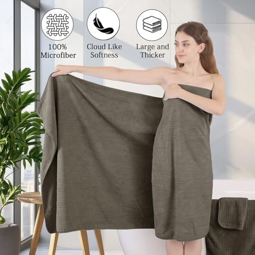 Hailea 18-Piece Family Bath Towel Set - Brown