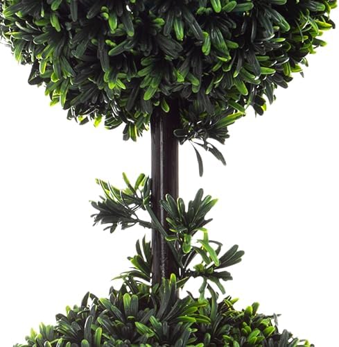 Artificial Topiary Tree - 36 Inch Double Ball Faux Plant
