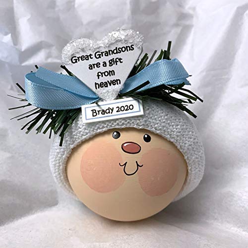 Handmade Christmas Ornament Heart BABY FACE
