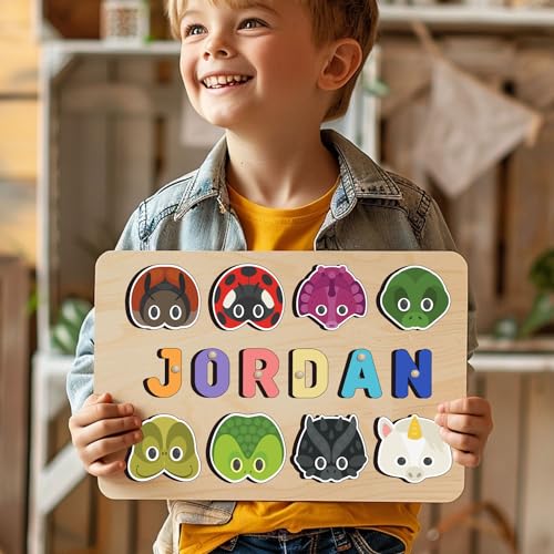 Personalized Wooden Name Puzzle For Kids 1-3 Years
