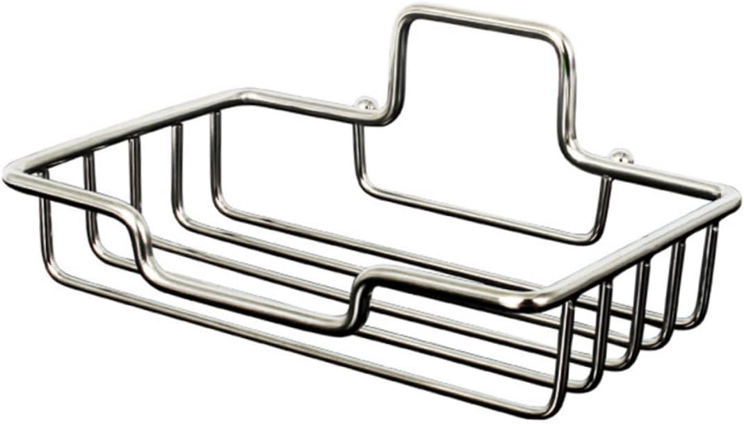 Wall Mounted Stainless Steel Soap Holder Self Adhesive for Bathroom and Kitchen