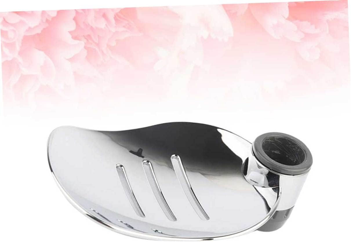 2pcs Silver Soap Holder Drainage for Shower and Bathroom Storage