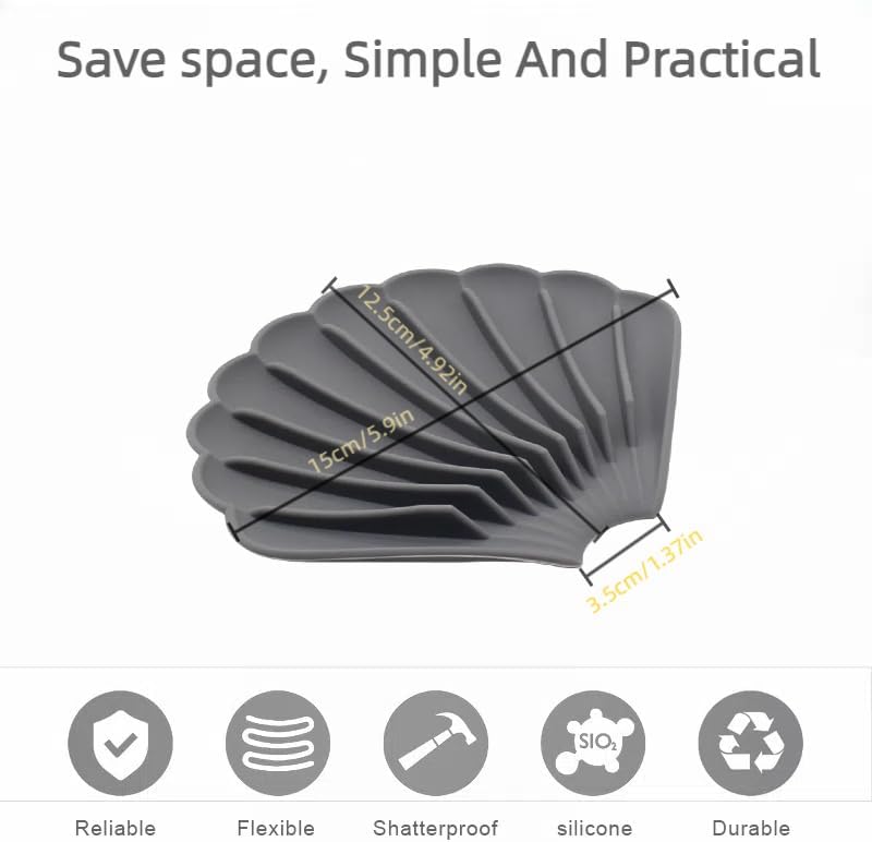 Self-Draining Silicone Soap Box with Anti-Slip Design