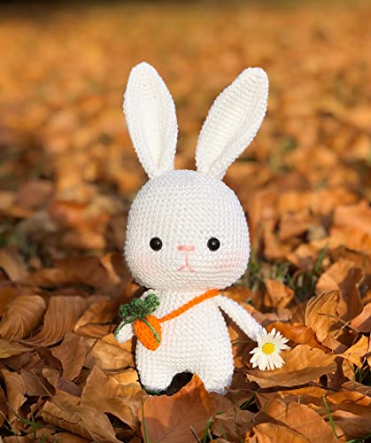 Handmade Baby White Bunny Crochet Toy