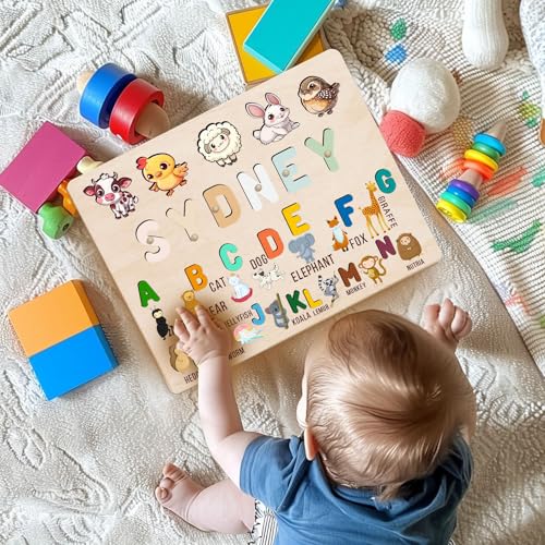 Personalized Wooden Name Puzzle for Toddlers 1