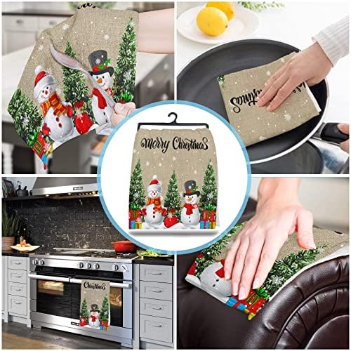 Rocking Giraffee 4 Pack Microfiber Towels Christmas Snowman Design