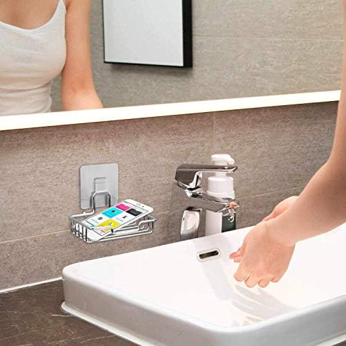 Admeya Adhesive Soap Dish with Powerful Wall Mount