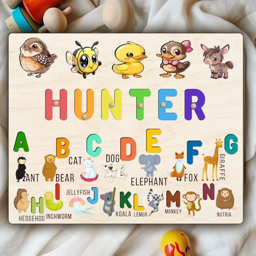 Personalized Wooden Name Puzzle for Baby Boy