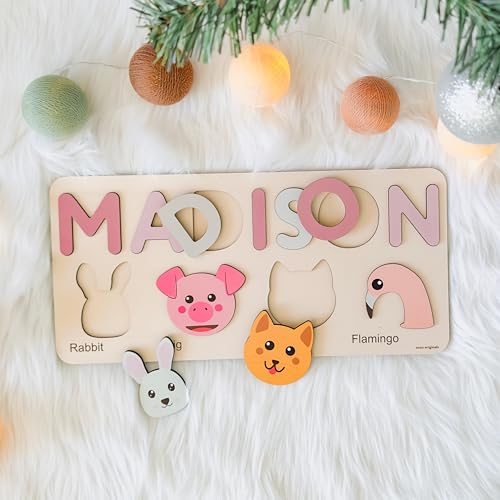 Zuzu Puzzle Personalized Wooden Name Puzzle for Toddlers