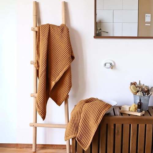 Viva Maison Waffle Bath Towels Set of 2 Extra Large