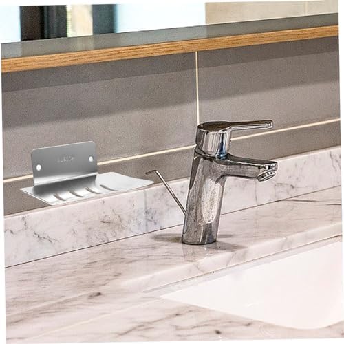 WESIEVYA Wall Mount Soap Dish with Drain and Suction Cup