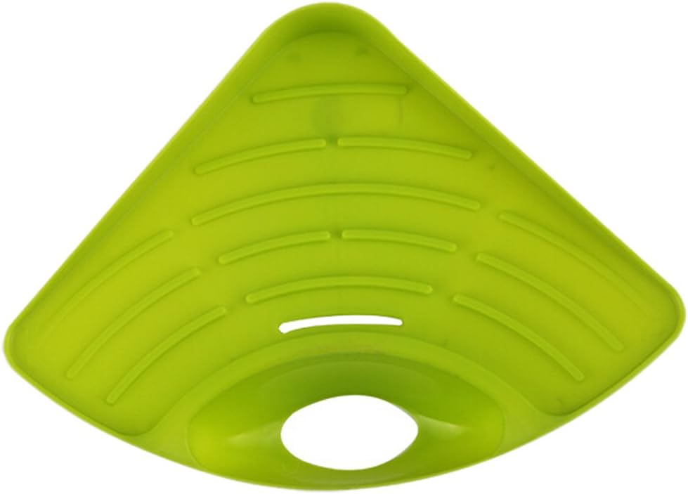 Stainless Steel Dish Cloth Holder with Vacuum Suction Cups Green