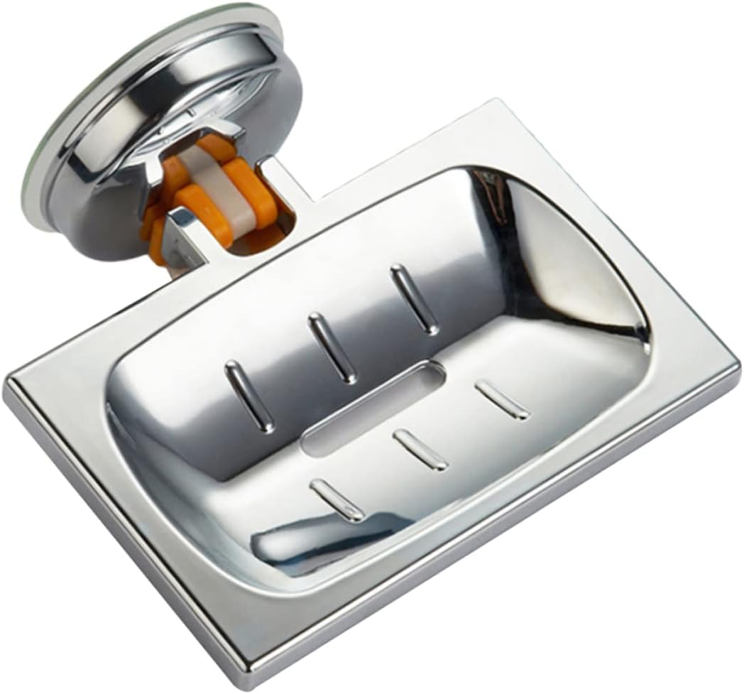 Mobestech Suction Cup Soap Holder with Hollow Carved Design
