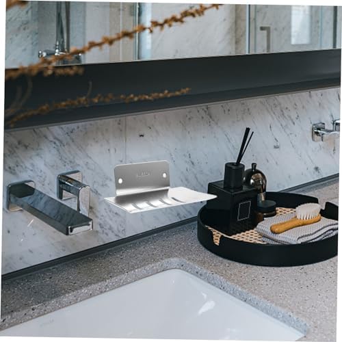 Luxshiny Creative Silver Soap Holder Wall Mount