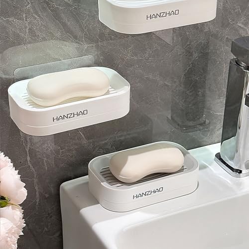 Double Layer Draining Soap Holder Bathroom Kitchen Organizer