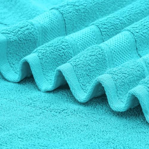 MoNiBloom 8-Piece Cotton Bath Towel Set - Turquoise