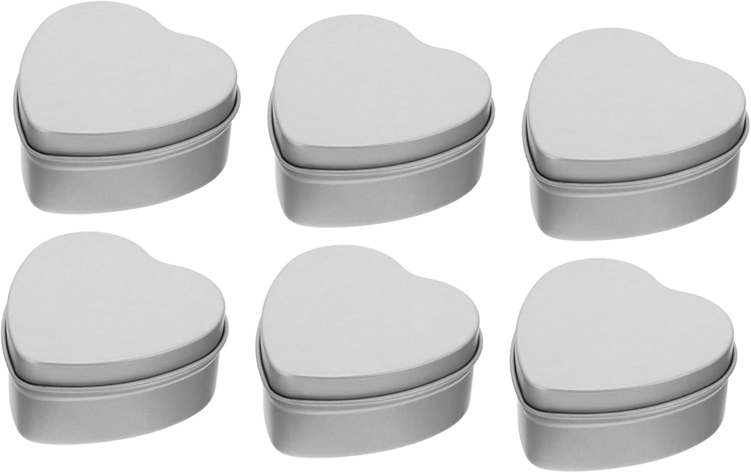 NUOBESTY Heart-Shaped Tinplate Candle Storage Jar