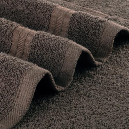 Textila 8-Piece Towel Set - Chocolate Brown 1