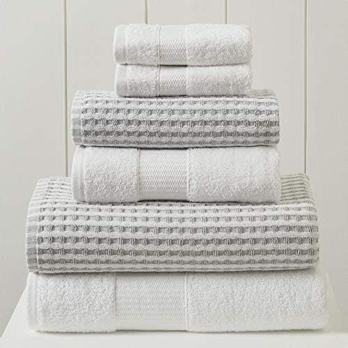 Amrapur Overseas 6-Piece Yarn Dyed Cobblestone Towel Set