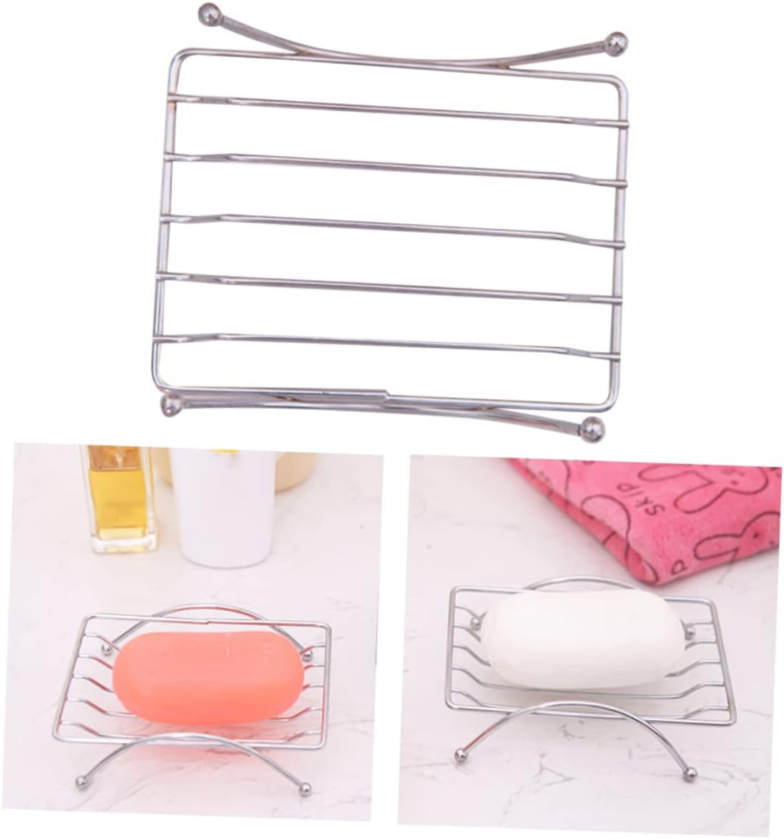 Cabilock Stainless Steel Soap Dish and Drain Rack