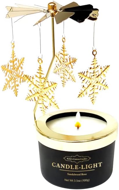 Kellys Custom Candles Rotating Snowflake Gift for Her