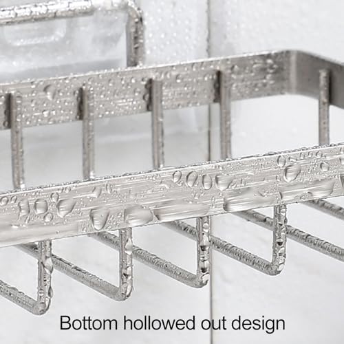 Grebest Stainless Steel Soap Dish with Hooks