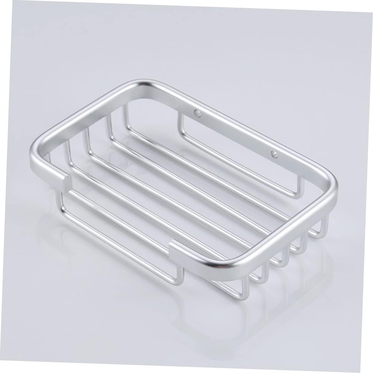 MAGICLULU Aluminium Soap Dish Holder with Drain Silver Finish