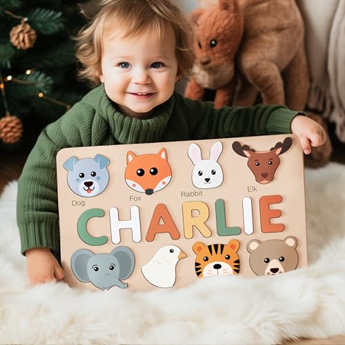 Zuzu Puzzle Personalized Baby Name with Animals