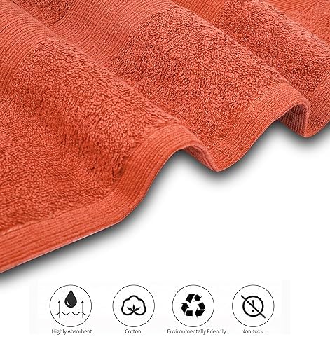 Softolle Luxury Bath Towels Set of 4 Coral