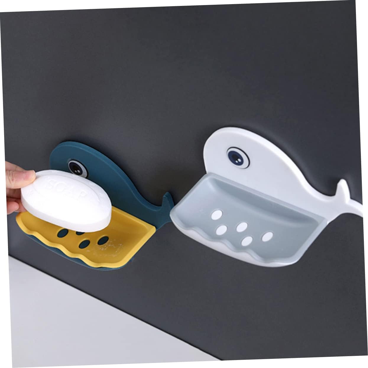 IMIKEYA Whale Shape Soap Holder Wall Mount