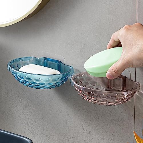 Wall Mounted Soap Holder No Drilling Self Adhesive Kitchen Bathroom Rack