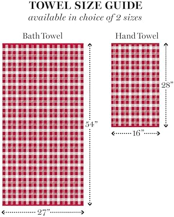 Martha Stewart Christmas Plaid Bath Towels Set of 2