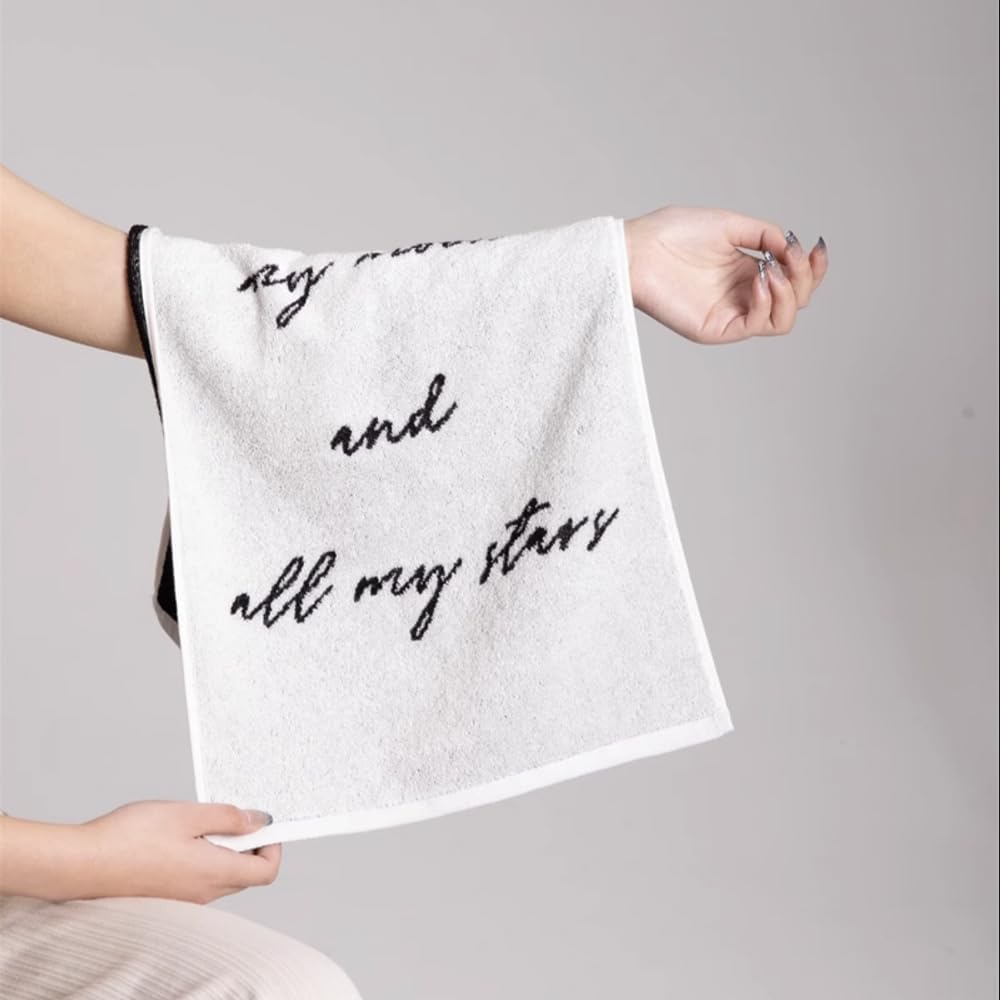 LilRoot Black Letters Bath Towel Set 2 Pack