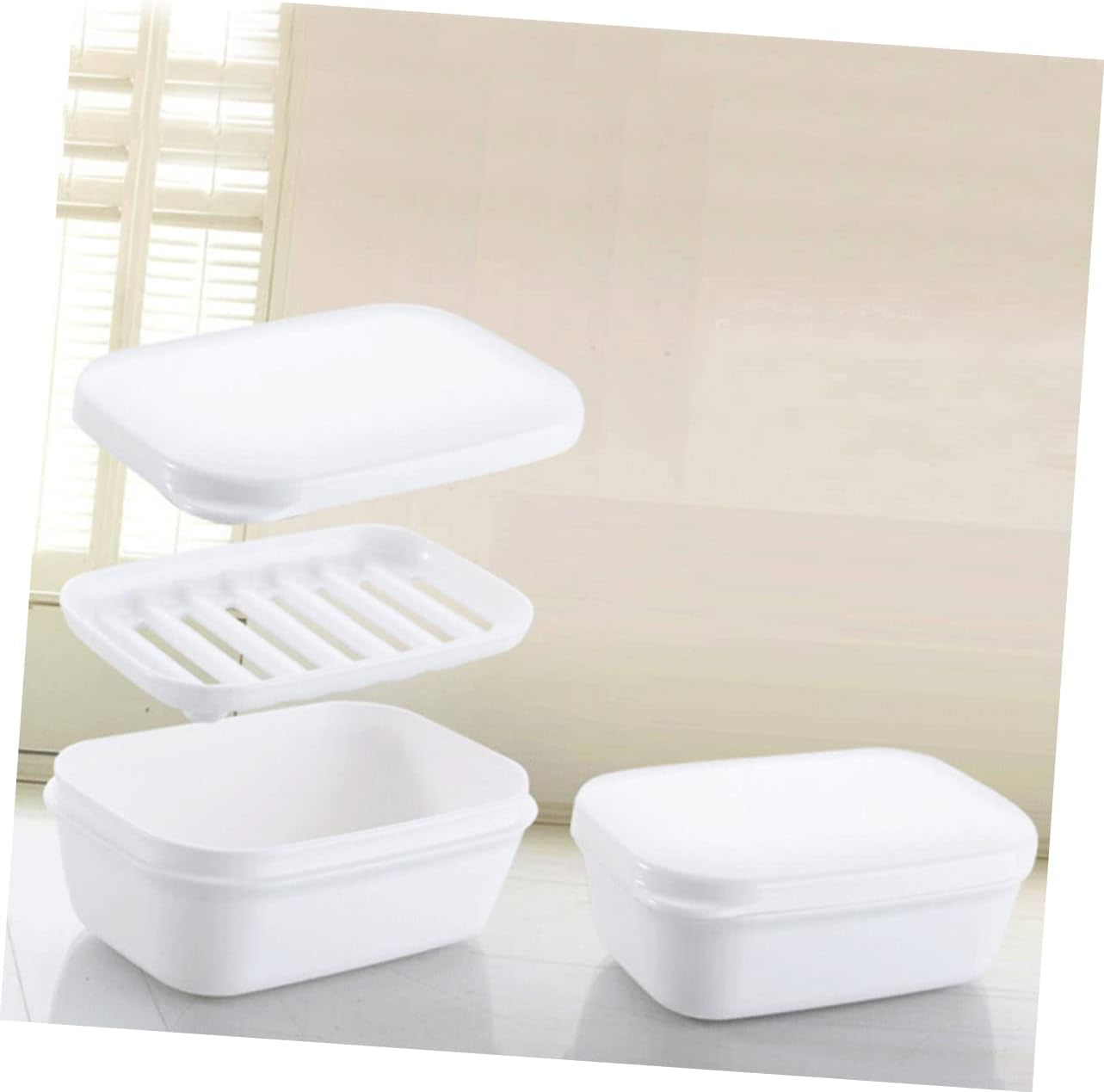 LIFKICH Portable Leakproof Soap Dish with Drain