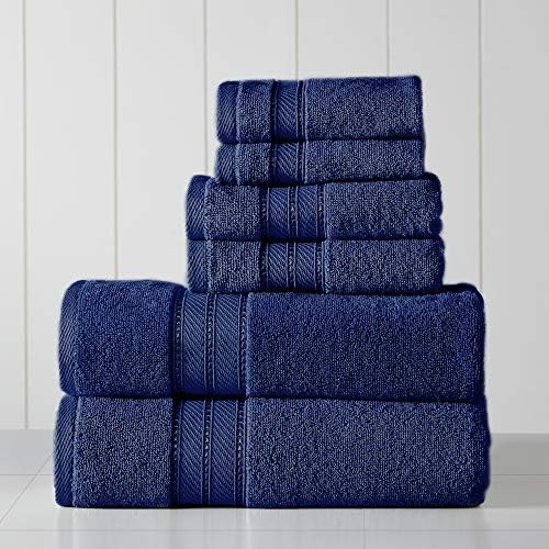 Modern Threads Spun Loft 6-Piece Cotton Towel Set Navy