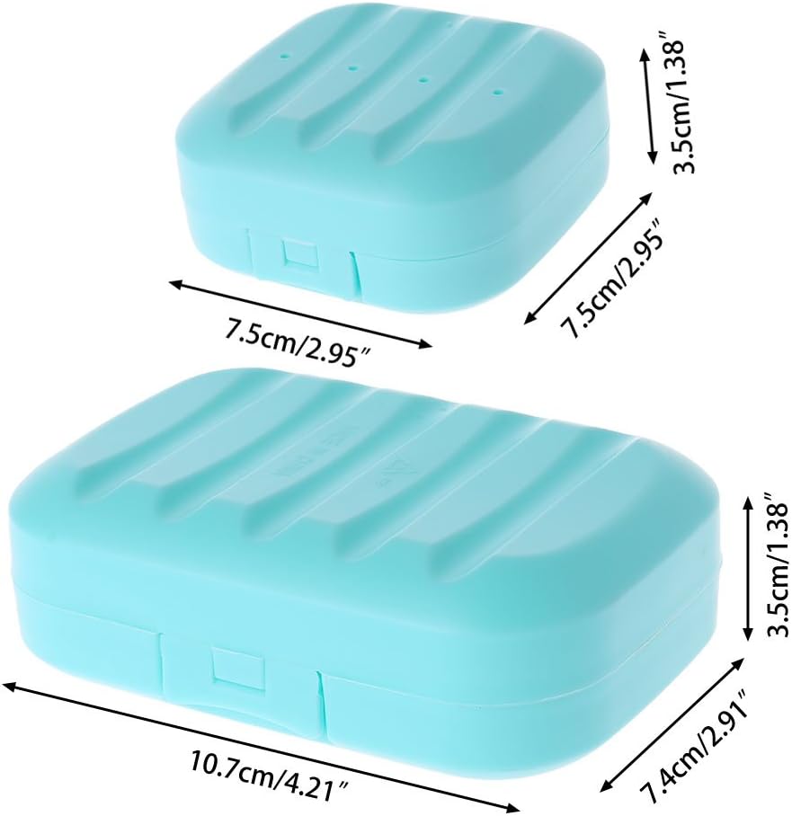 ZHORCIN Bathroom Soap Dish Plate Holder for Home Travel Hiking Camping