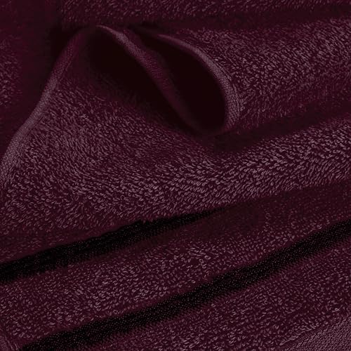 MyOwn Ultra Soft 4 Pack Bath Towel Set 27x54 Inches Burgundy