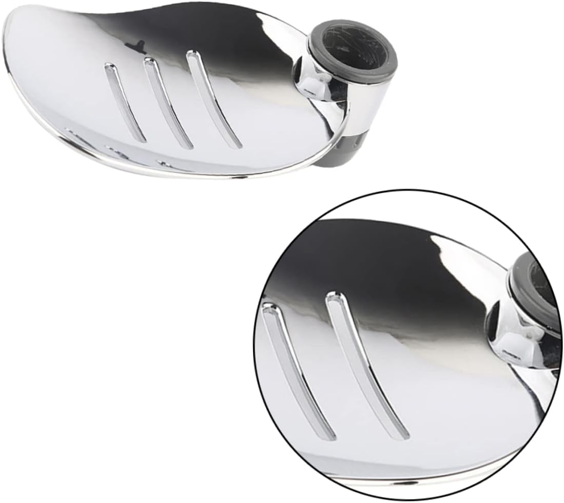 2pcs Silver Soap Holder Hollow Drain Design for Bathroom and Kitchen