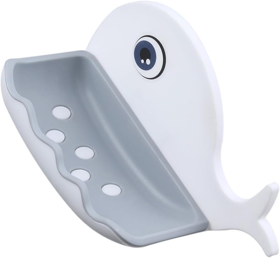 SWOOMEY Whale Shaped Soap Holder Wall Mounted Adhesive